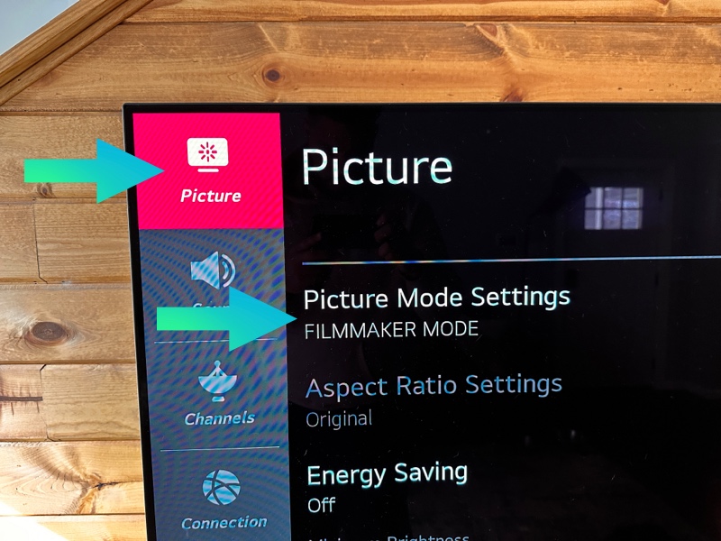 Selected picture then Picture mode