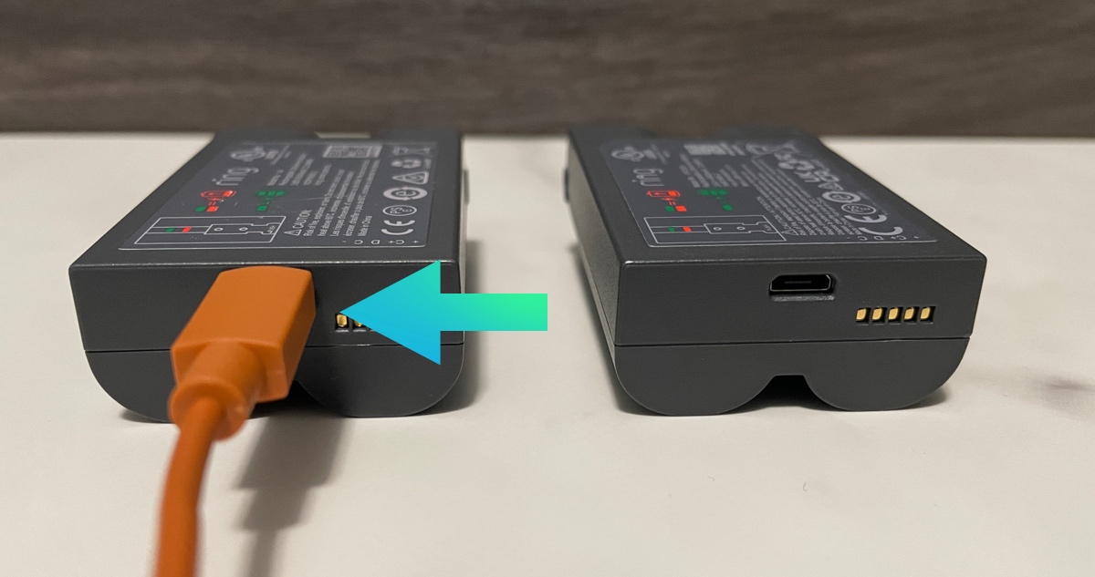 Ring battery charging