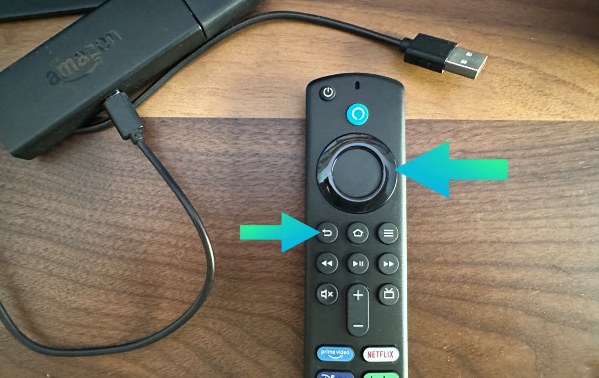 FIRESTICK REMOTE BACK AND RIGHT SIDE OF TOUCH PAD