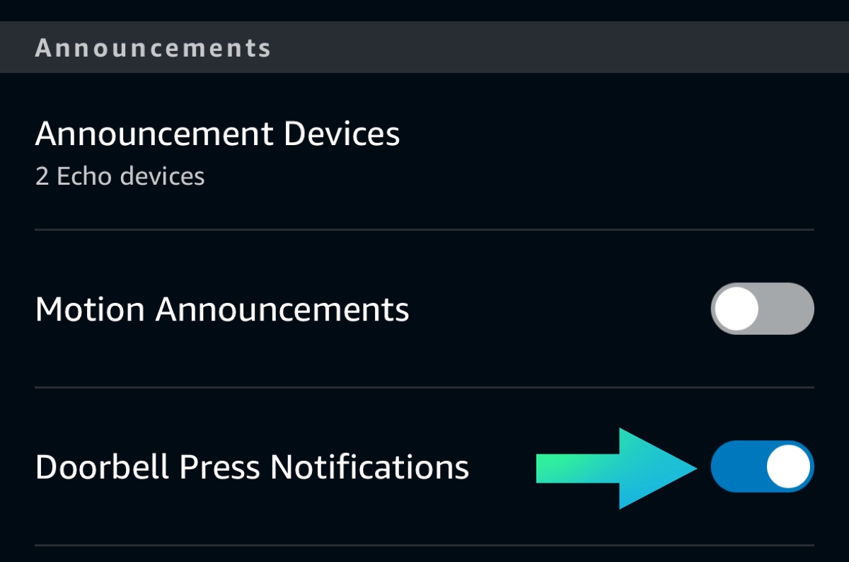 Toggle notifications off