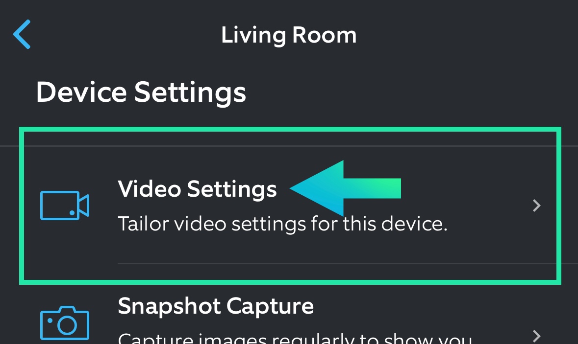 Select device settings