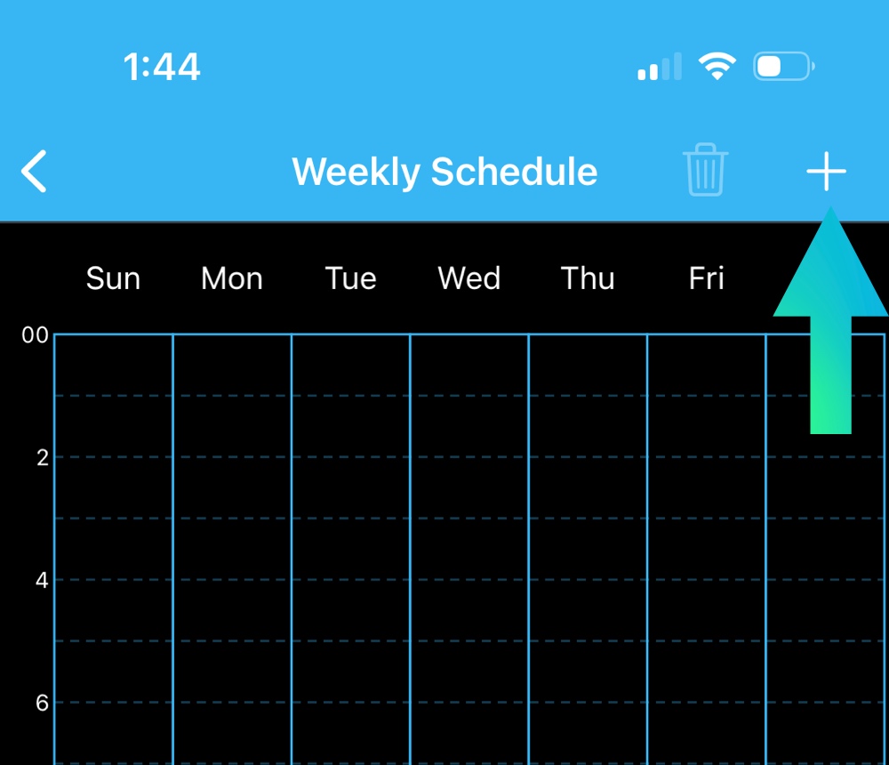 Add new schedule in Blink app