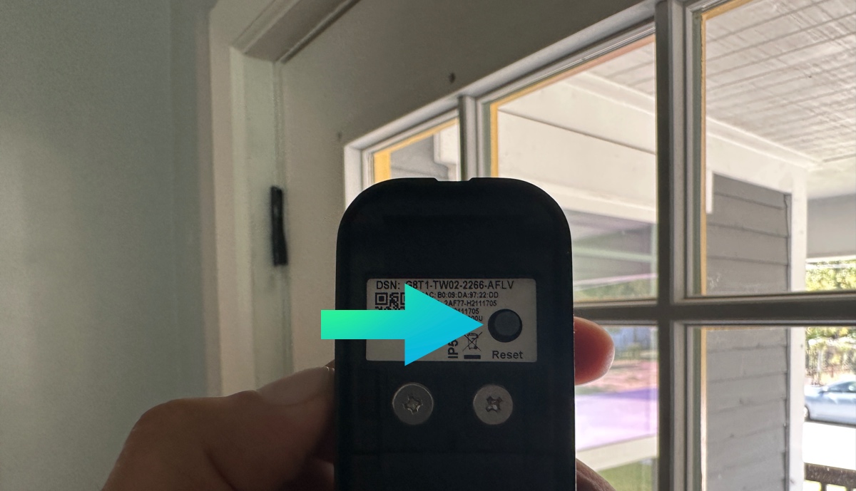 Blink doorbell reset button