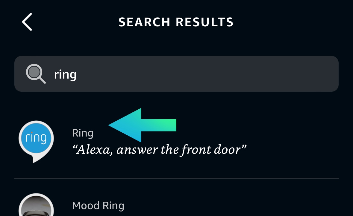 Select Ring from the list