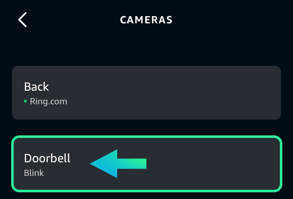 Select Blink doorbell