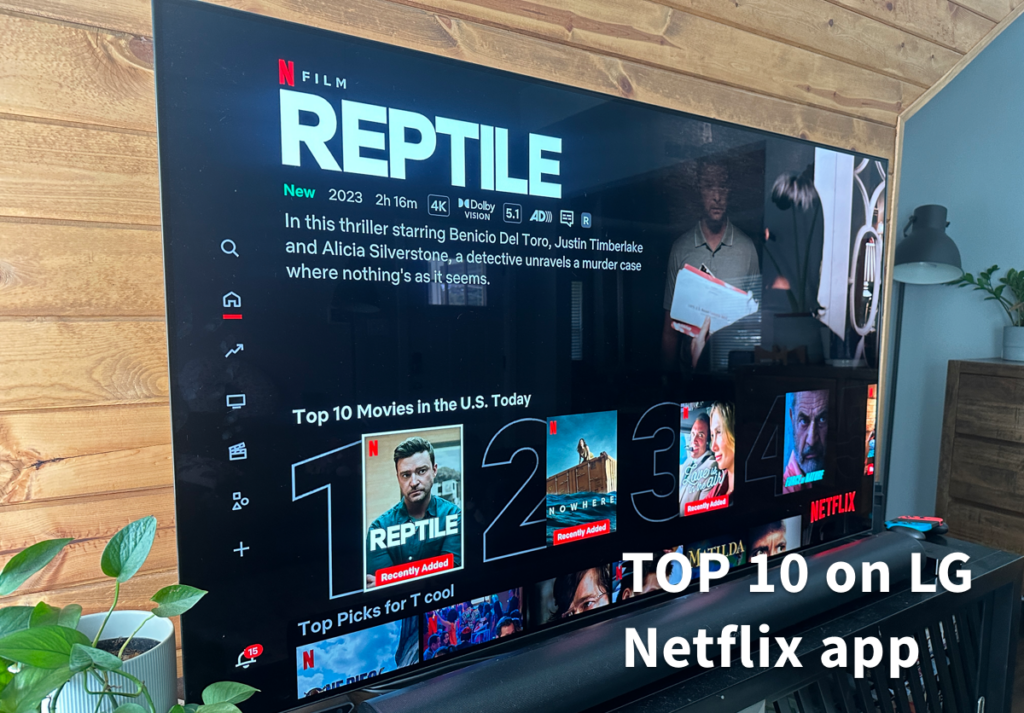 Netflix top 10 showing on LG app