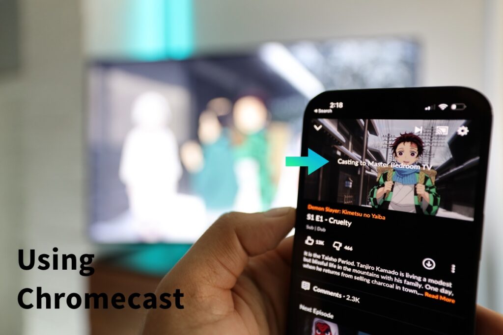 Cast Crunchyroll to Samsung tv