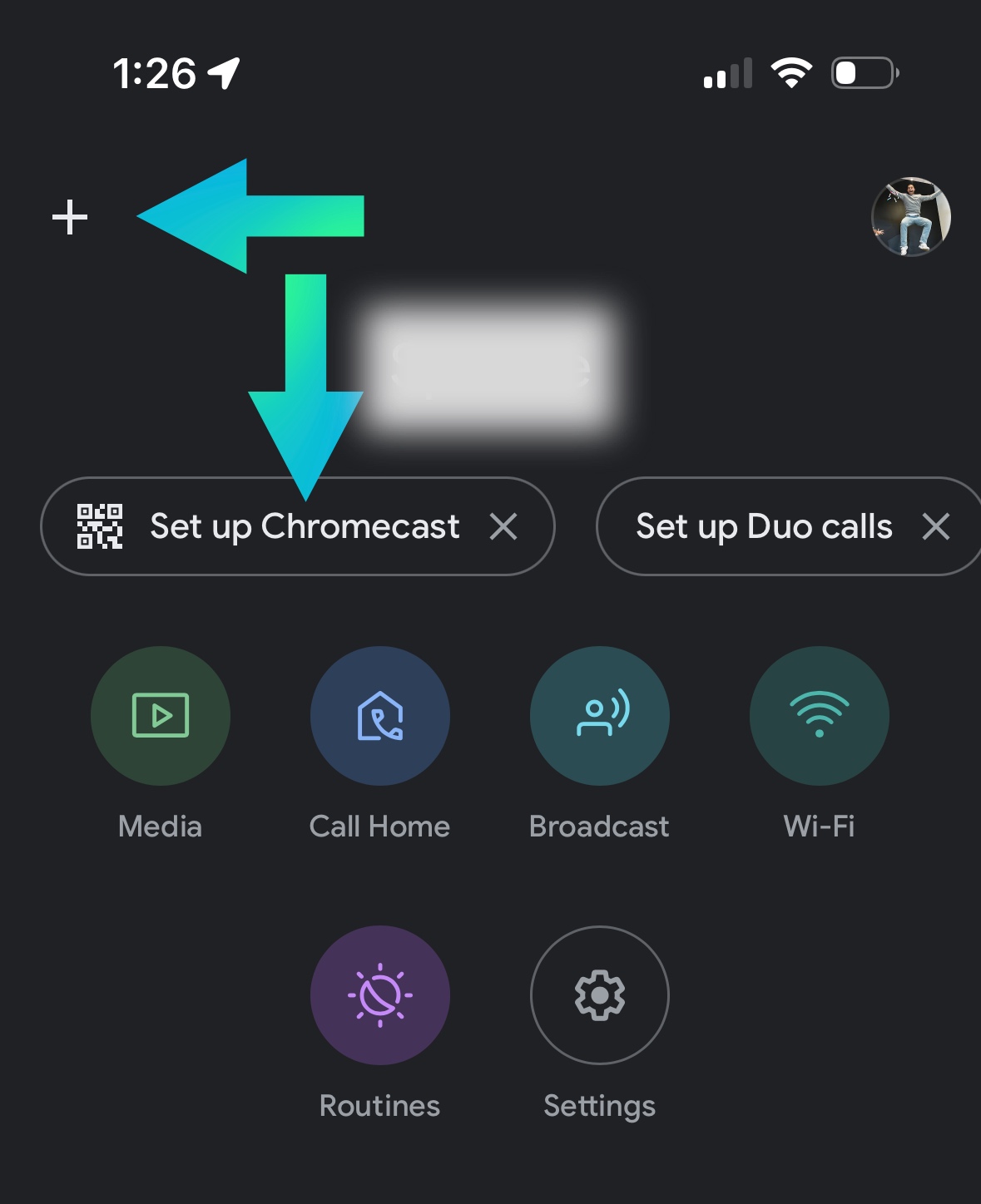 Set up Chromecast inside the app