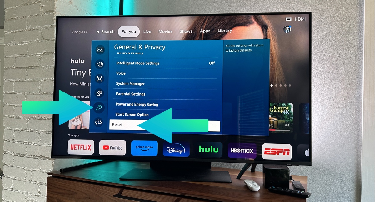 Reset Samsung TV