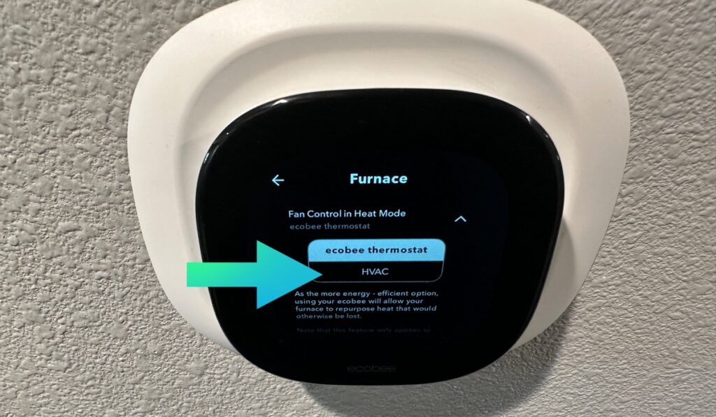 ecobee. HVAC in heat mode