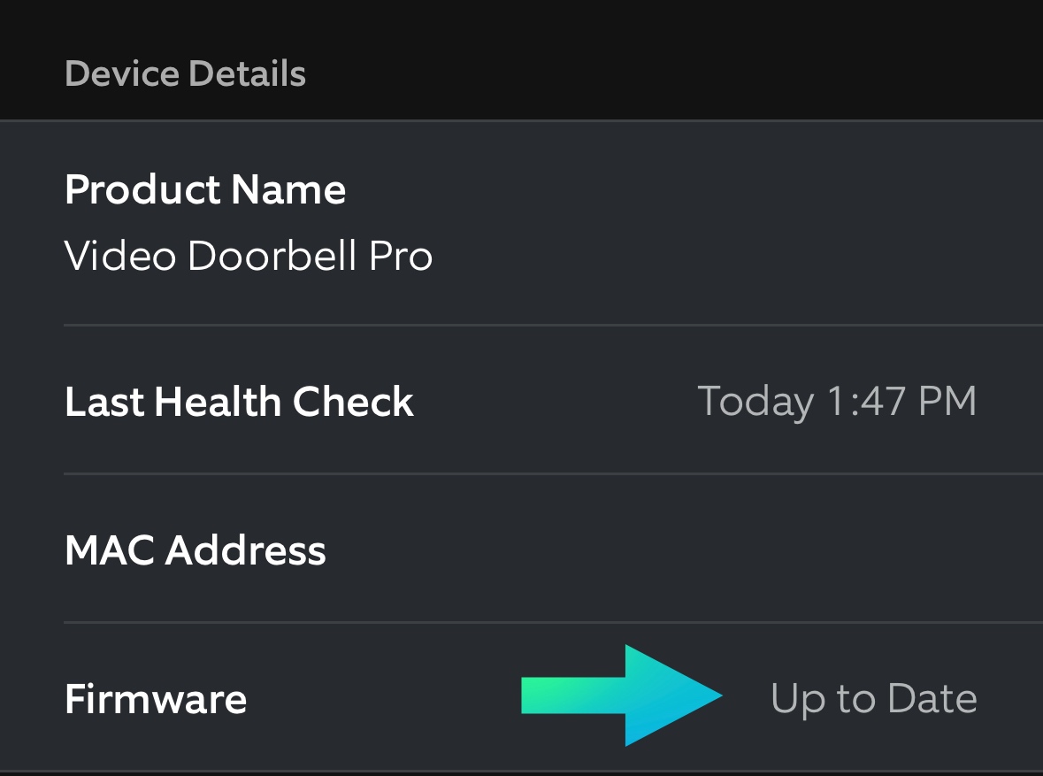 Checking the RIng device firmware