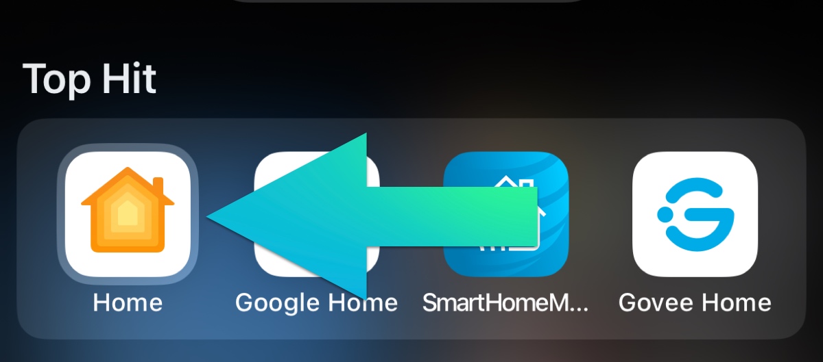 Open the home app