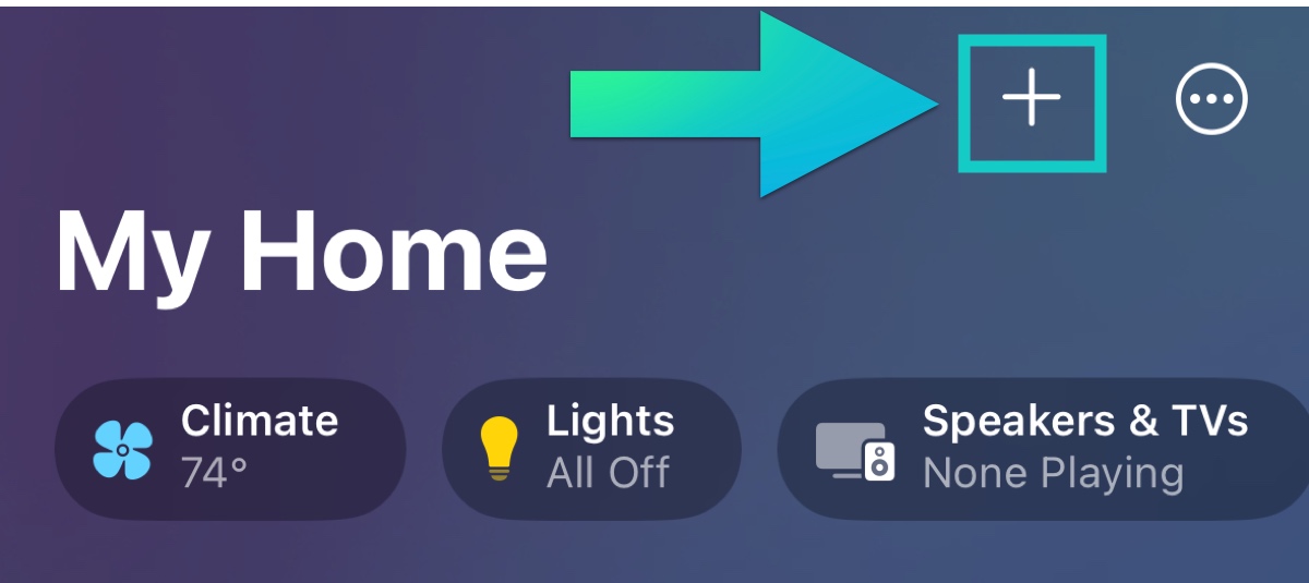 add button in homekit