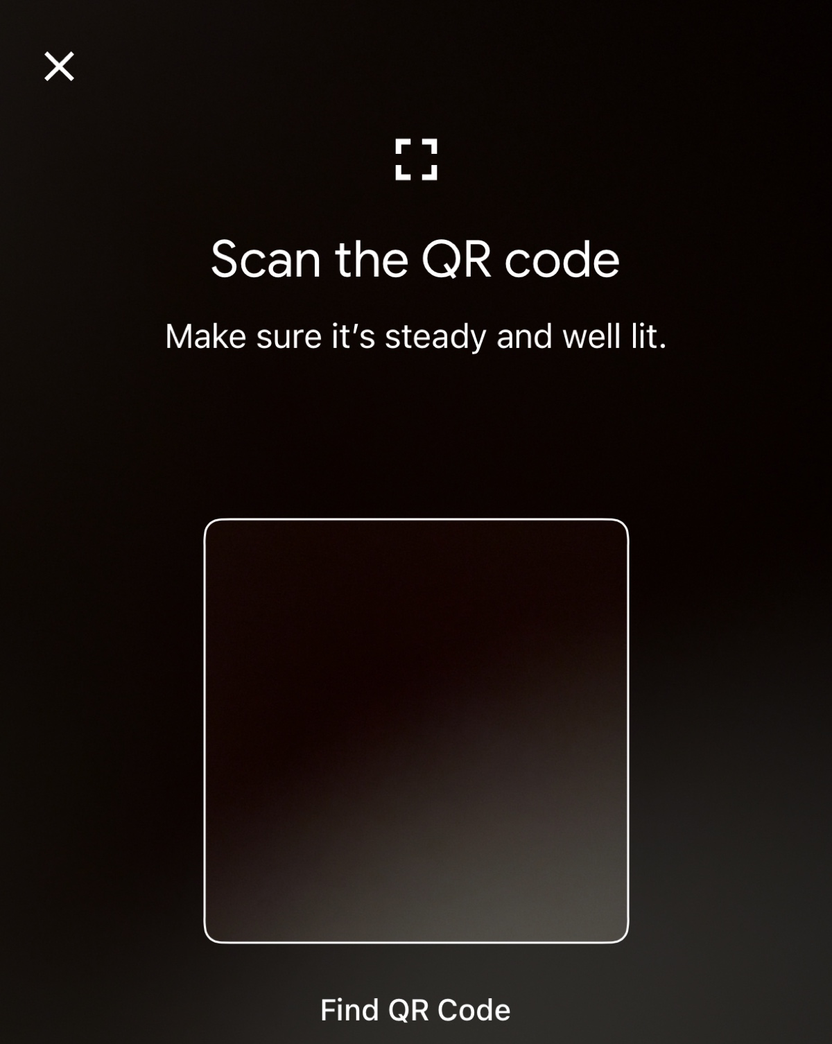 Google home - scan qr code