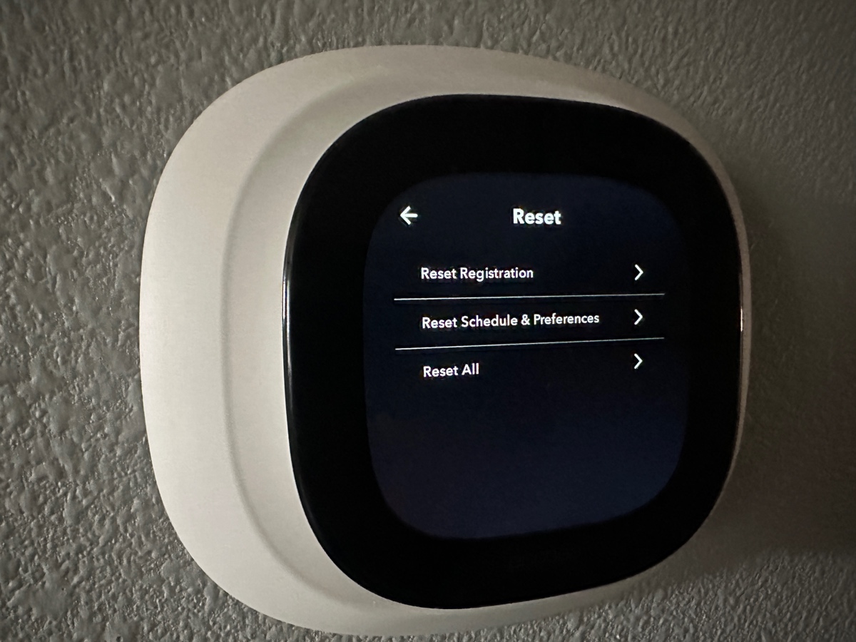 ecobee reset registration