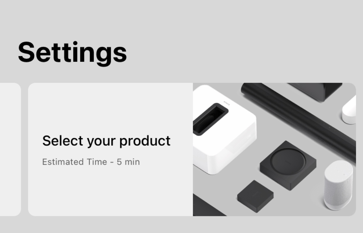 Sonos - select your product