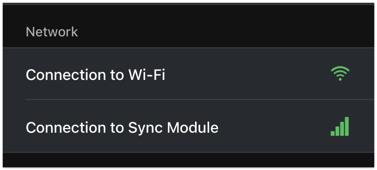 Wifi and sync module connection