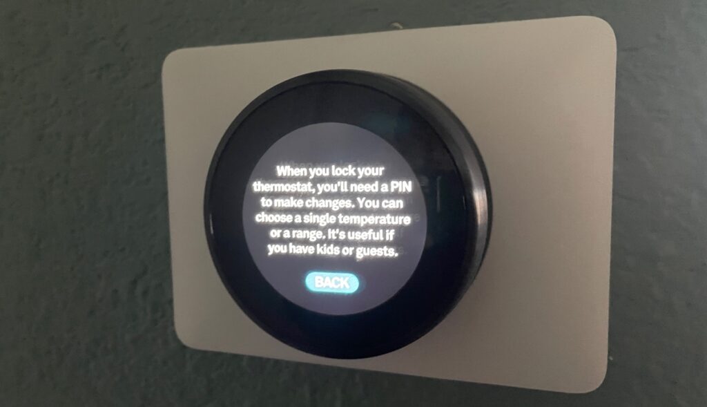 Setting the Lockout Temperature on Nest Thermostat