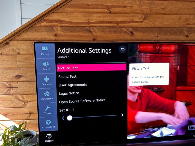 Picture test on LG TV