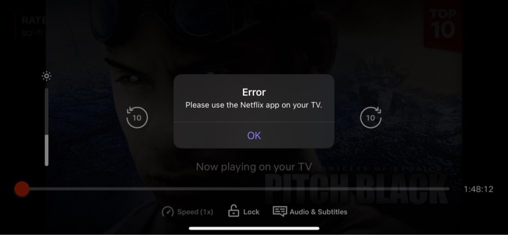 Netflix does not support screen mirroring.