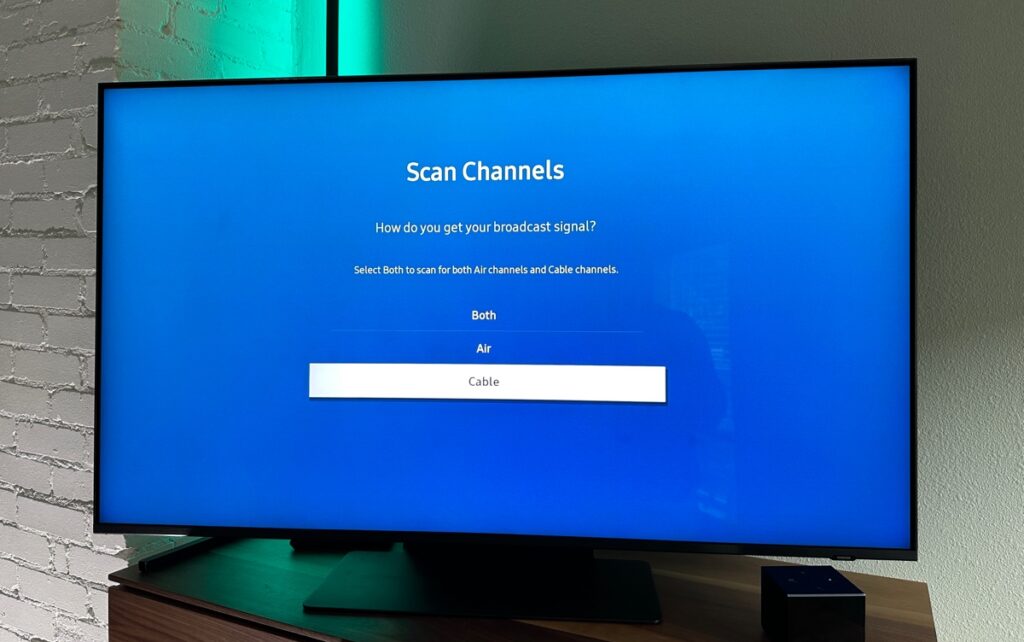 Scan for channels Samsung TV
