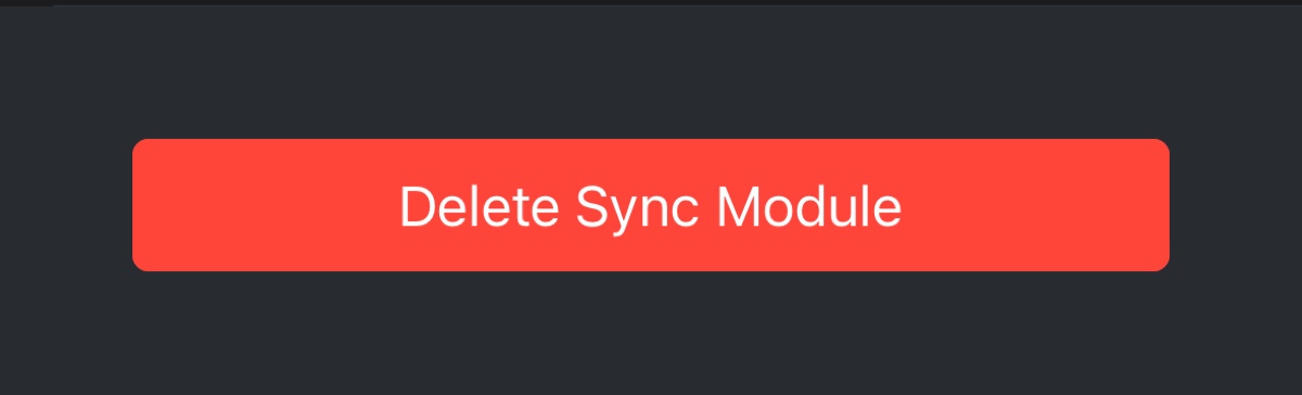 Select Delete Sync Module