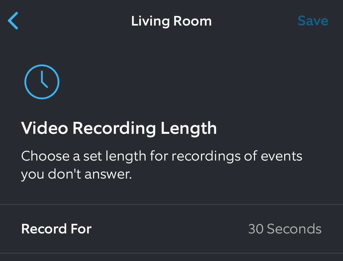 Choose your video recording length