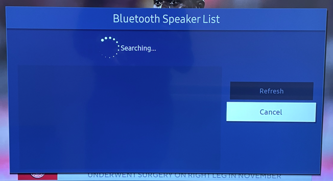 Samsung TV Bluetooth Searching