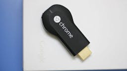 chromecast device on table