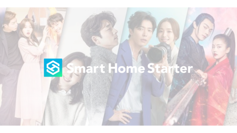 Kdrama background with Smarthomestarter logo