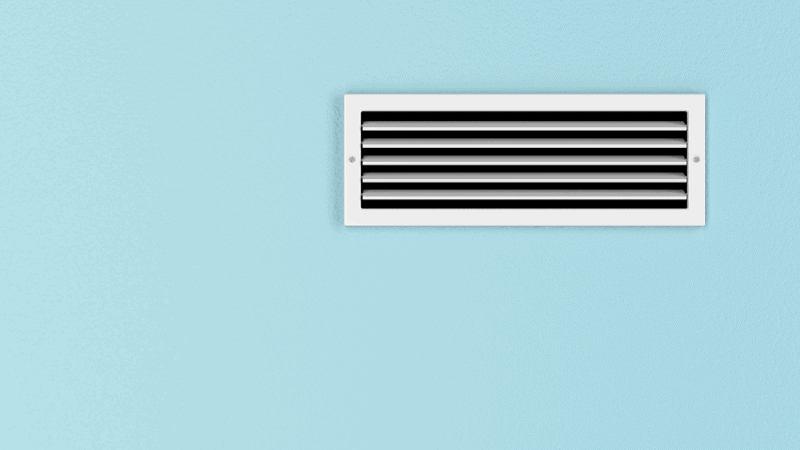 The vent in a home to the air conditioner.