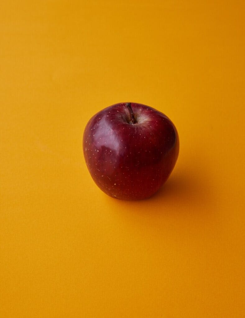 one red apple