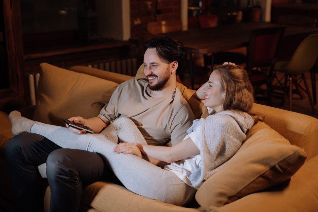 couple watching tv